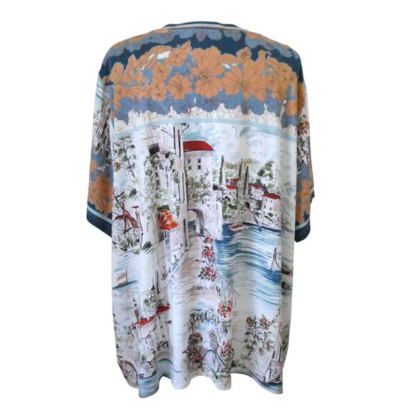 JOHNNY WAS Janie Favorite swing tee sz 3x Vakash travel print - Picture 3 of 6